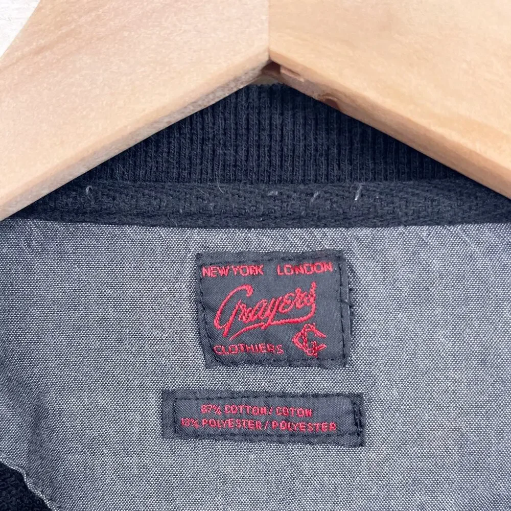 Grayers Heathered Striped Sweatshirt Gray Casual Comfort Lounge Mens Large
